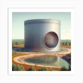 Oil Tank In The Woods Art Print