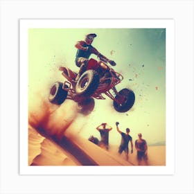 Show Off (ATV, Quad Bike, Sand dunes) Art Print