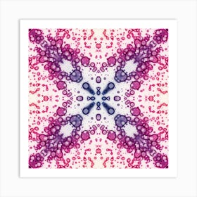 Pink Watercolor Flower Pattern Made Of Spots 3 Art Print