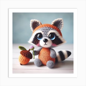 Amigurumi, raccoon Art Print