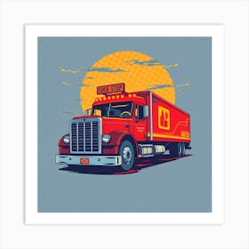 T shirt truck print Art Print