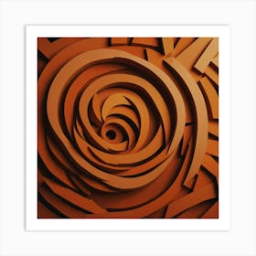 Abstract Rose 1 Art Print