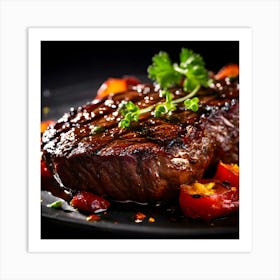 Steak On A Plate 1 Art Print