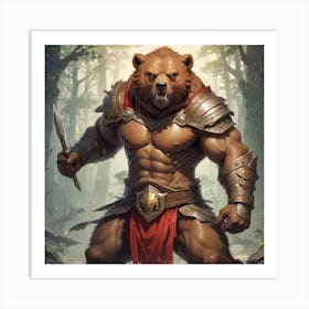 Viking Ragnarok Bear Art Print