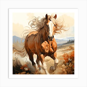 Equestrian Enchantment Dreams Of The Open Range Art Print