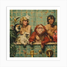 Bath Time 2 Art Print