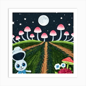 Mushroom Field 2 Art Print