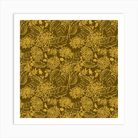 Yellow Florals Art Print