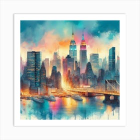 New York City Skyline 110 Art Print