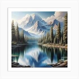 Mountain Lake 64 Art Print