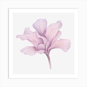 Watercolor Flower Isolated On Black Background Art Print