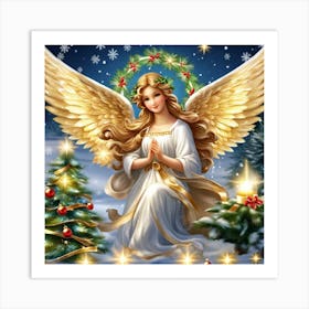 Angel Of Christmas 3 Art Print