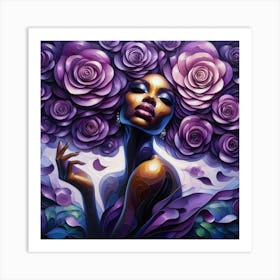 Purple Roses 4 Art Print