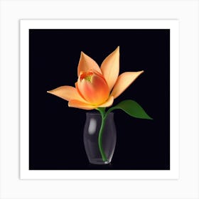 Lotus Flower In A Vase Art Print