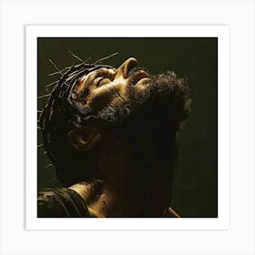 Jesus With Crown Of Thorns Art Print