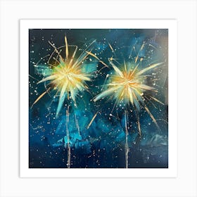 Fireworks In The Sky 2 Art Print