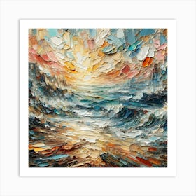 Sunset Over The Sea 1 Art Print