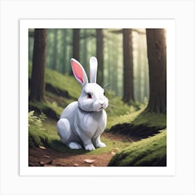 Rabbit In The Forest 1 Art Print