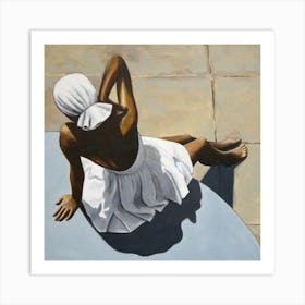 Woman in White Skirt Art Print