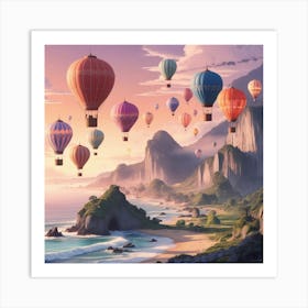 Hot Air Balloons Art Print