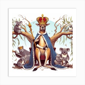 Kangaroo King 2 Art Print