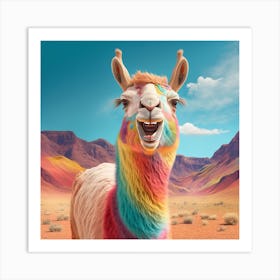 Rainbow Llama Art Print