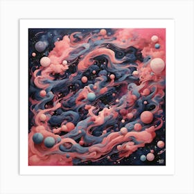 Pink Bubbles Art Print