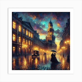 Night In The City 1 Art Print