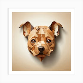 Minimalism, Staffordshire bull terrier head Art Print