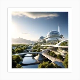 Futuristic City 308 Art Print