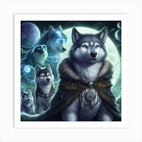 Luno the Alpha wolf Art Print