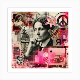 Pink Peace Freedom Art Print