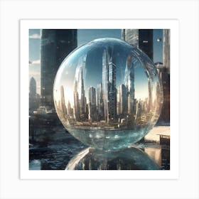 Futuristic Cityscape 94 Art Print