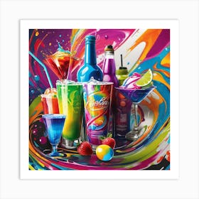 Colorful Drinks Art Print