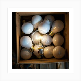 Stockcake Box Of Bulbs 1719803110 Art Print