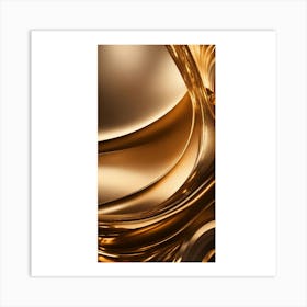 Abstract Gold 2 Art Print