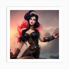 Steampunk Mermaid 3 Art Print