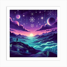 Psychedelic Landscape Art Print