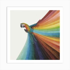 Rainbow Parrot Art Print