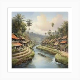 Ubud River Art Print 1 Art Print