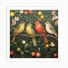 Birds On A Branch Art 15 Art Print