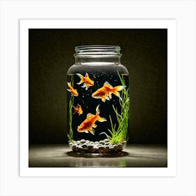 Goldfish In A Jar 4 Art Print