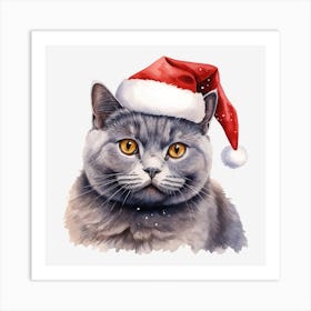 Santa Cat 13 Art Print