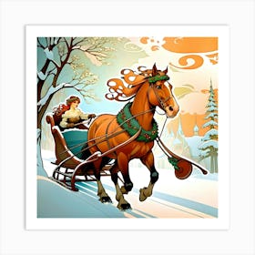 Sleigh Ride Art Print