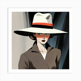 Woman in a Hat 3 Art Print