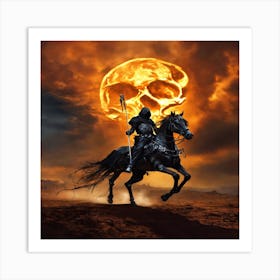 Knight On Horseback Art Print