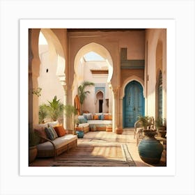 Moroccan Living Room art print Art Print