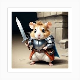 Knight Hamster 3 Art Print