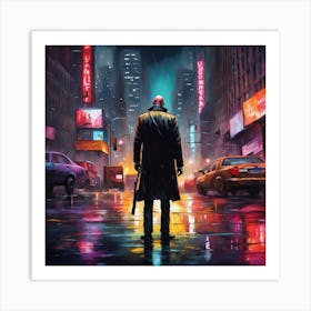 HItman Agent 47 in the NEWYORK city Art Print