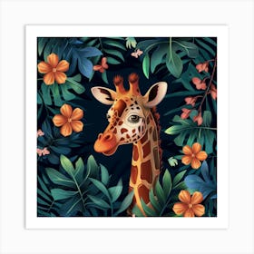 Jungle Giraffe (5) Art Print